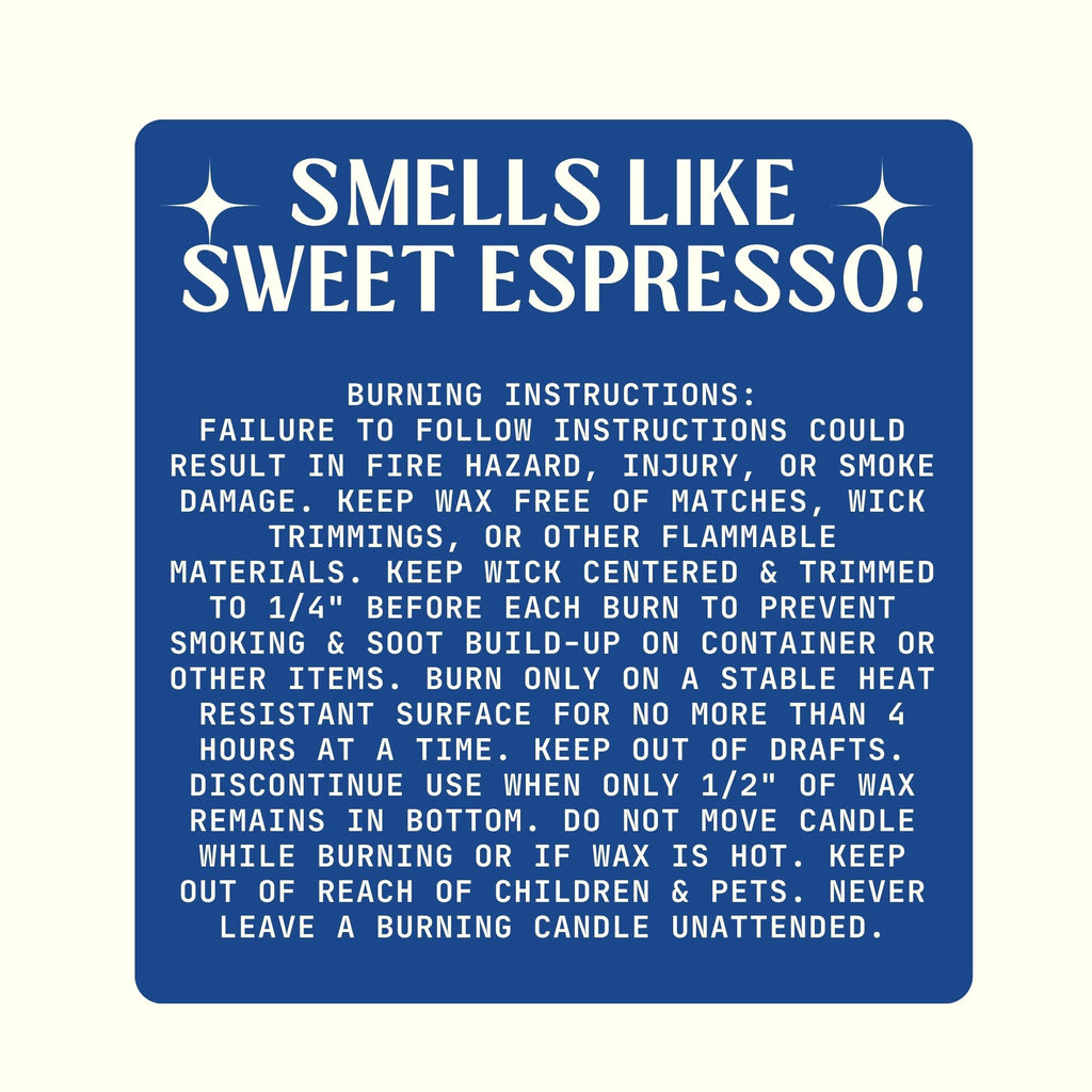 More Espresso Less Depresso Candle Coconut Soy Wax 7.5 oz