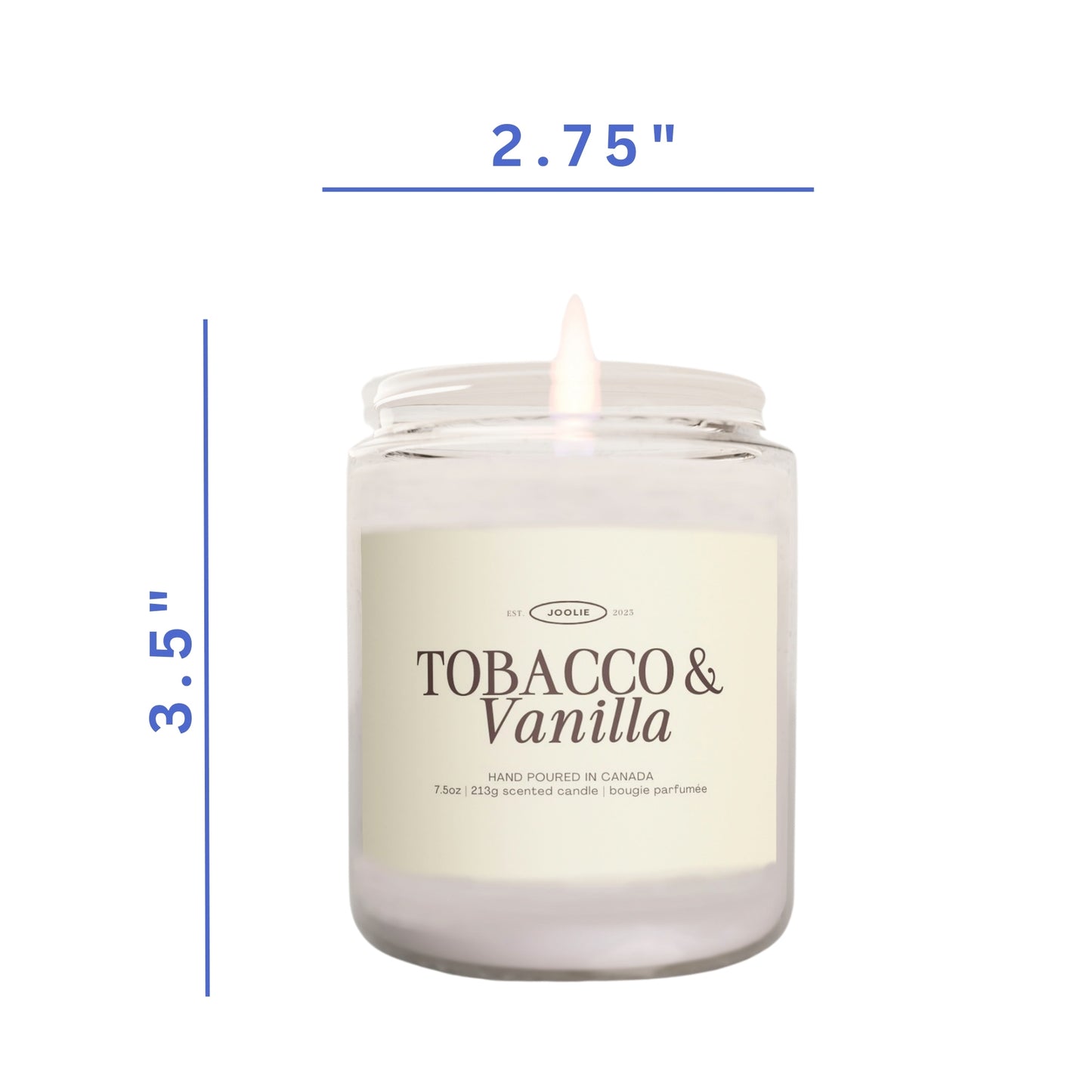 Tobacco & Vanilla 7.5 oz Coconut Soy Wax Candle