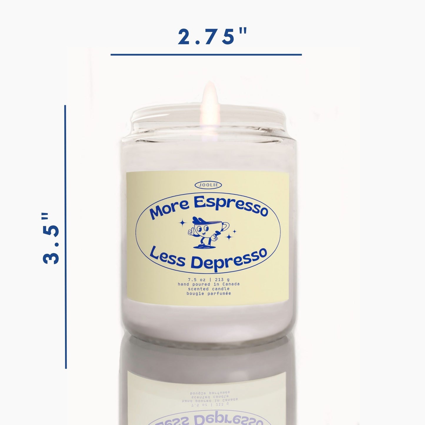 More Espresso Less Depresso Candle Coconut Soy Wax 7.5 oz