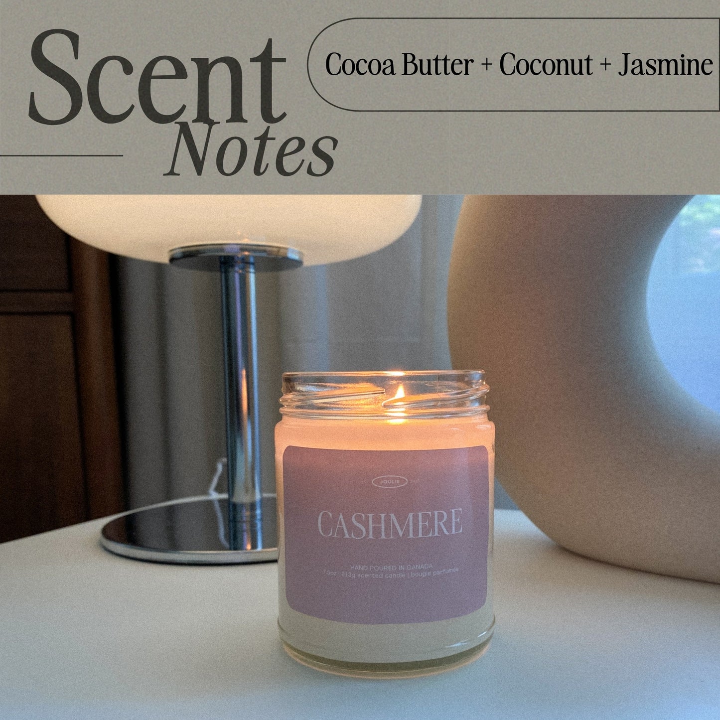 Cashmere 7.5 oz Coconut Soy Wax Candle