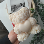 XL Teddy Bear Soy Wax Pillar candle 1.3 lbs