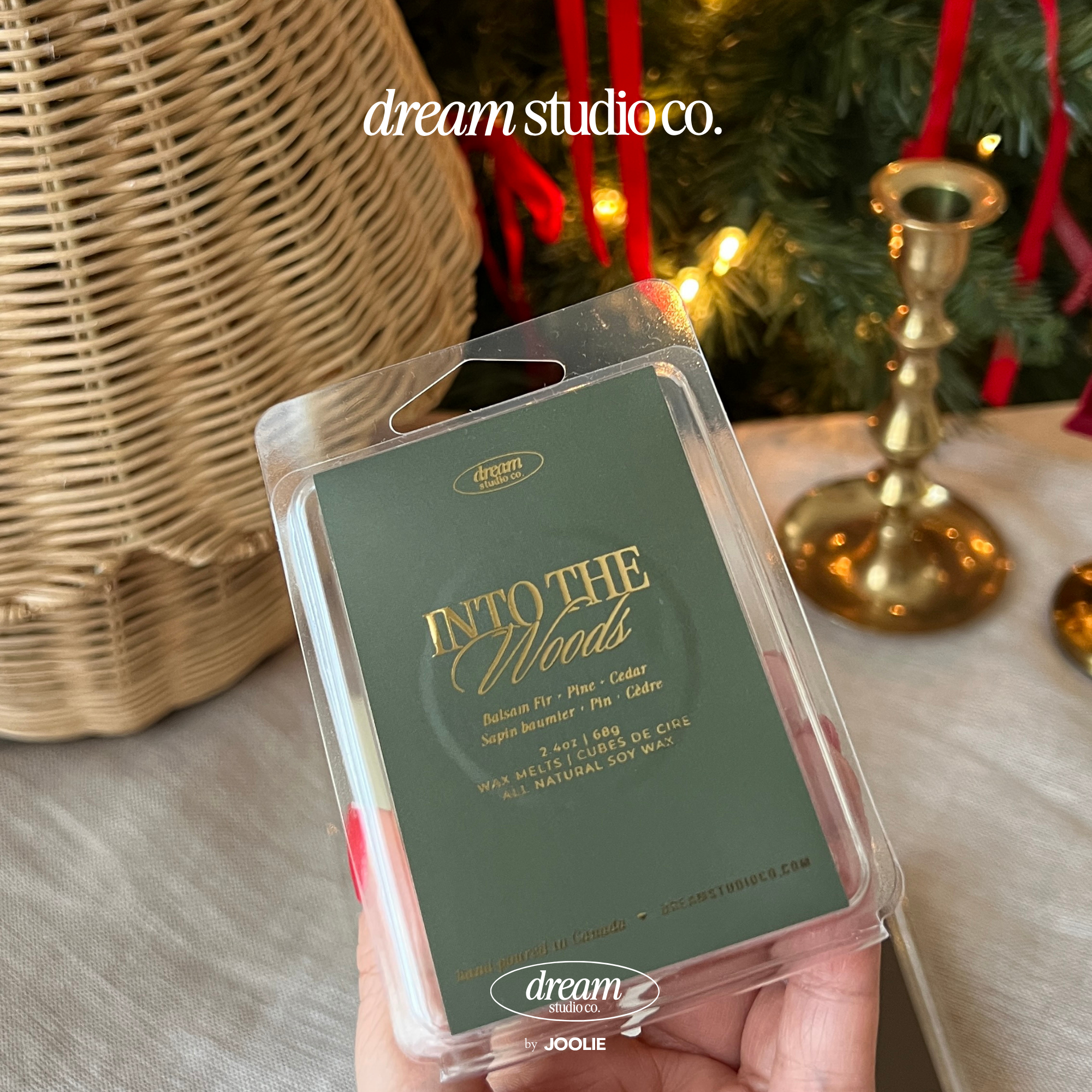 Into the Woods Balsam Fir & Cedar Natural Soy Wax Melts Clamshell