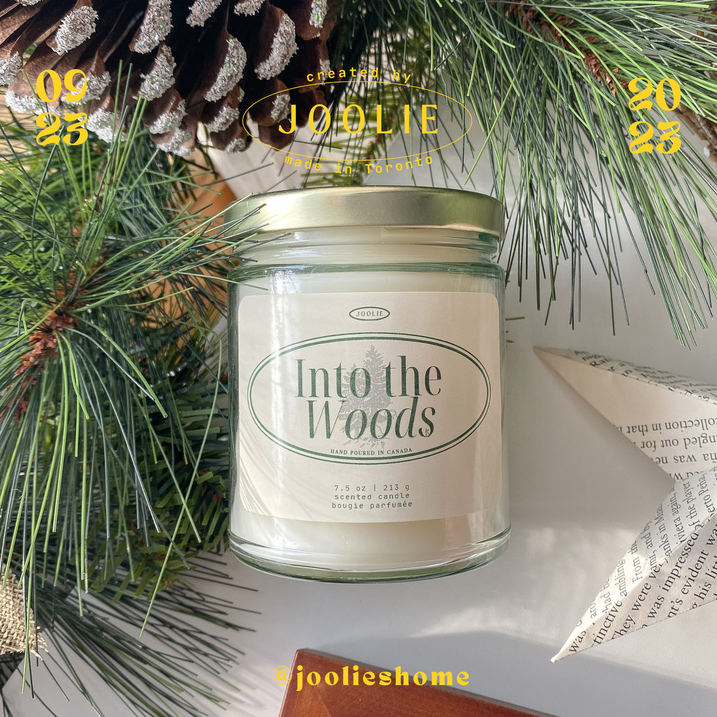 Into the Woods Balsam Fir & Cedar Candle Coconut Soy Wax 7.5 oz