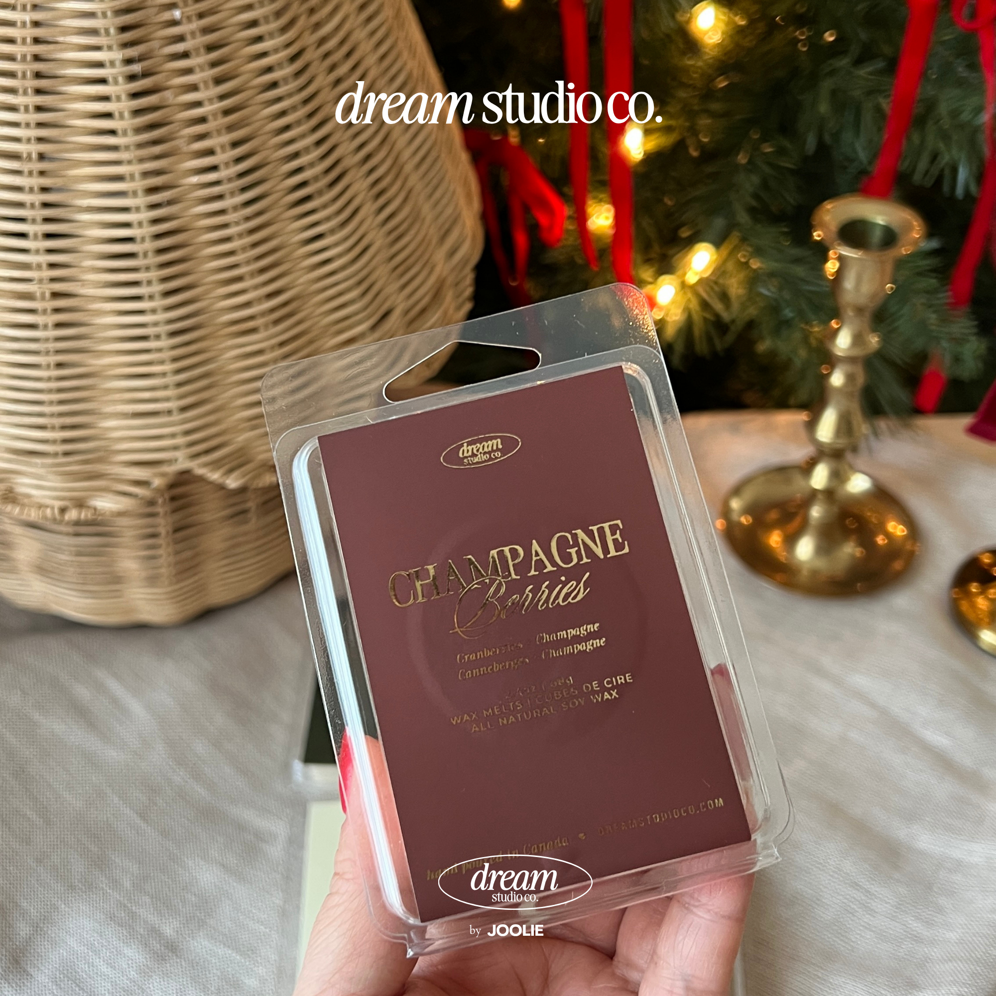 Champagne Berries Natural Soy Wax Melts Clamshell