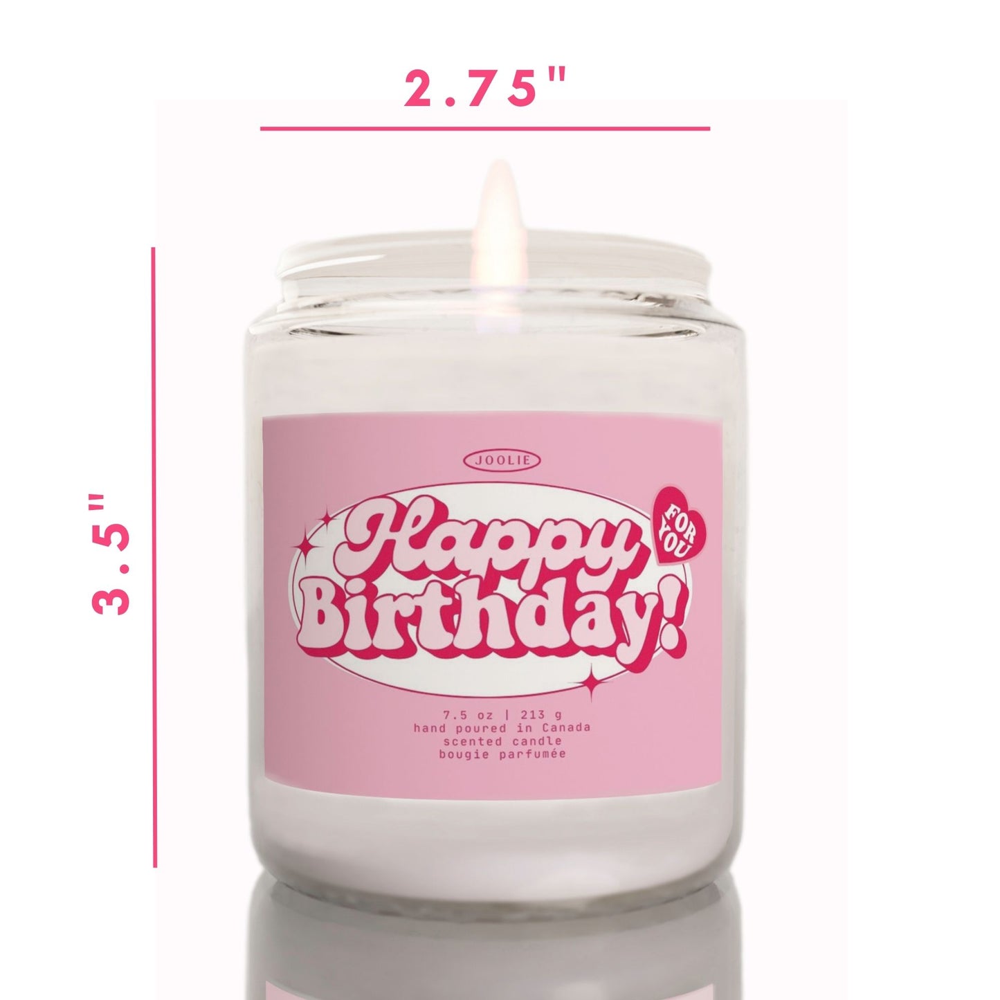 Happy Birthday Candle Coconut Soy Wax 7.5 oz