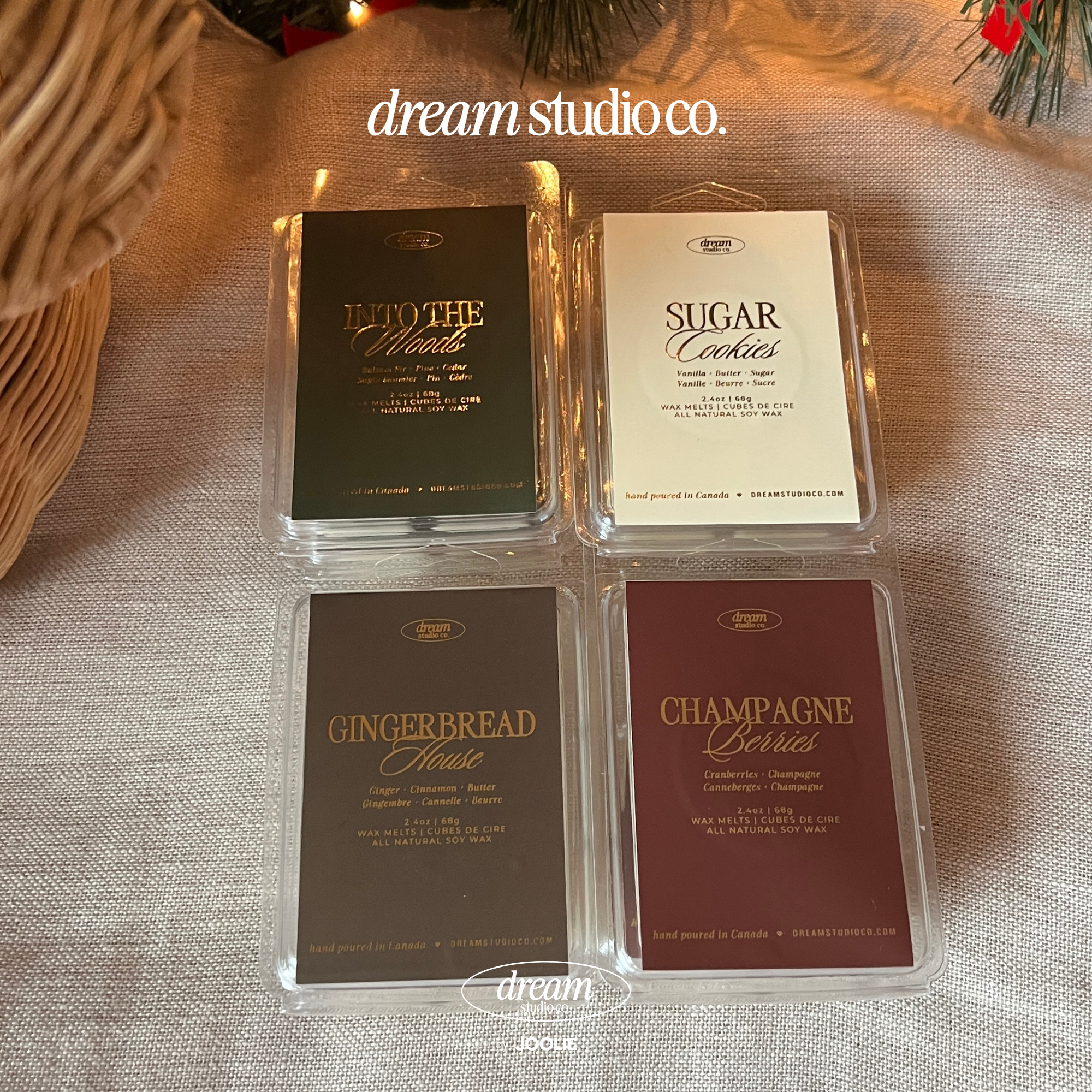 Champagne Berries Natural Soy Wax Melts Clamshell