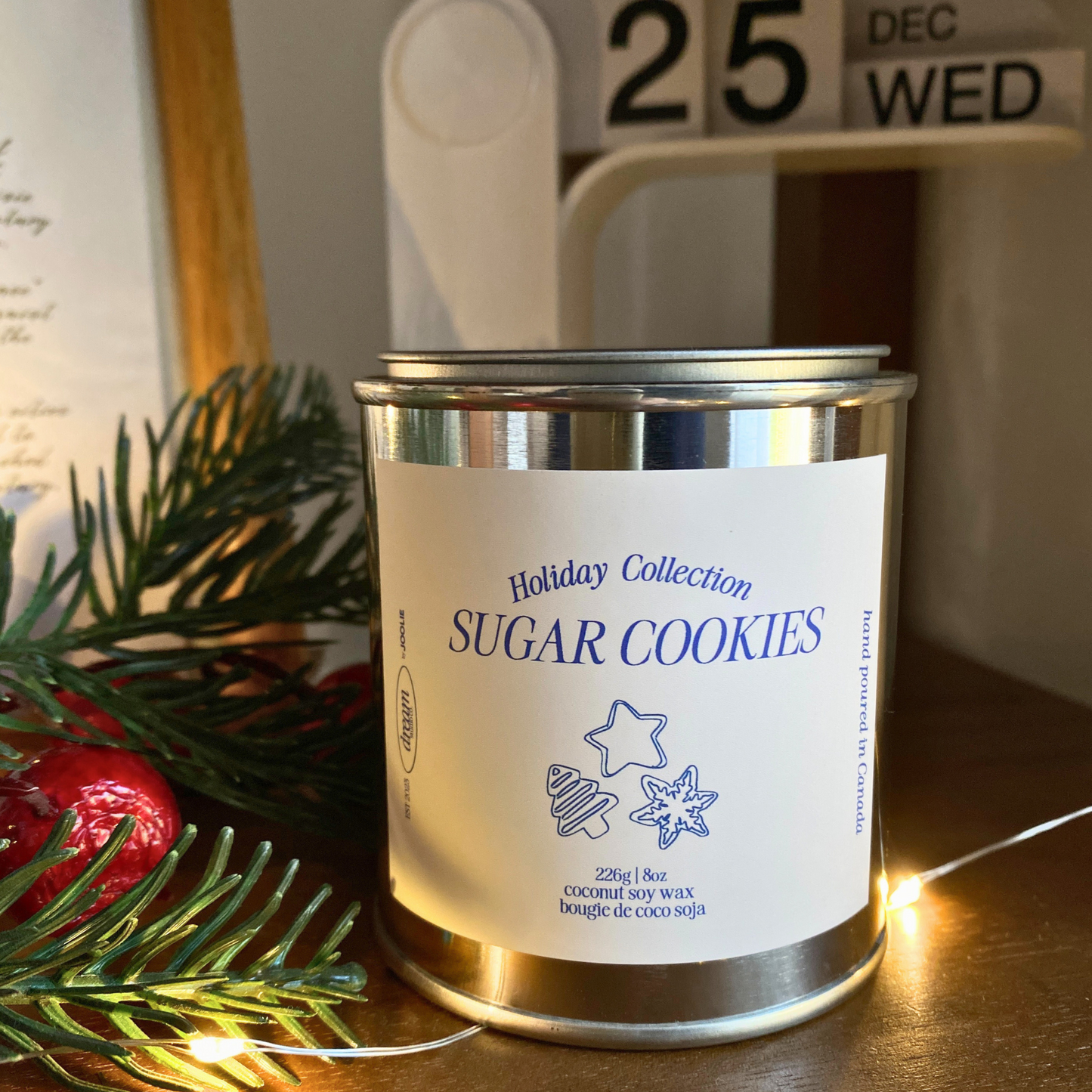 Sugar Cookies 8 oz Coconut Soy Wax Candle Holiday Collection