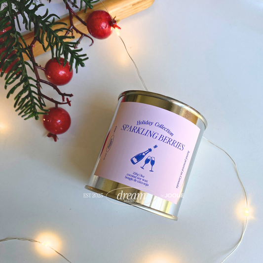 Sparkling Berries 8 oz Coconut Soy Wax Candle Holiday Collection