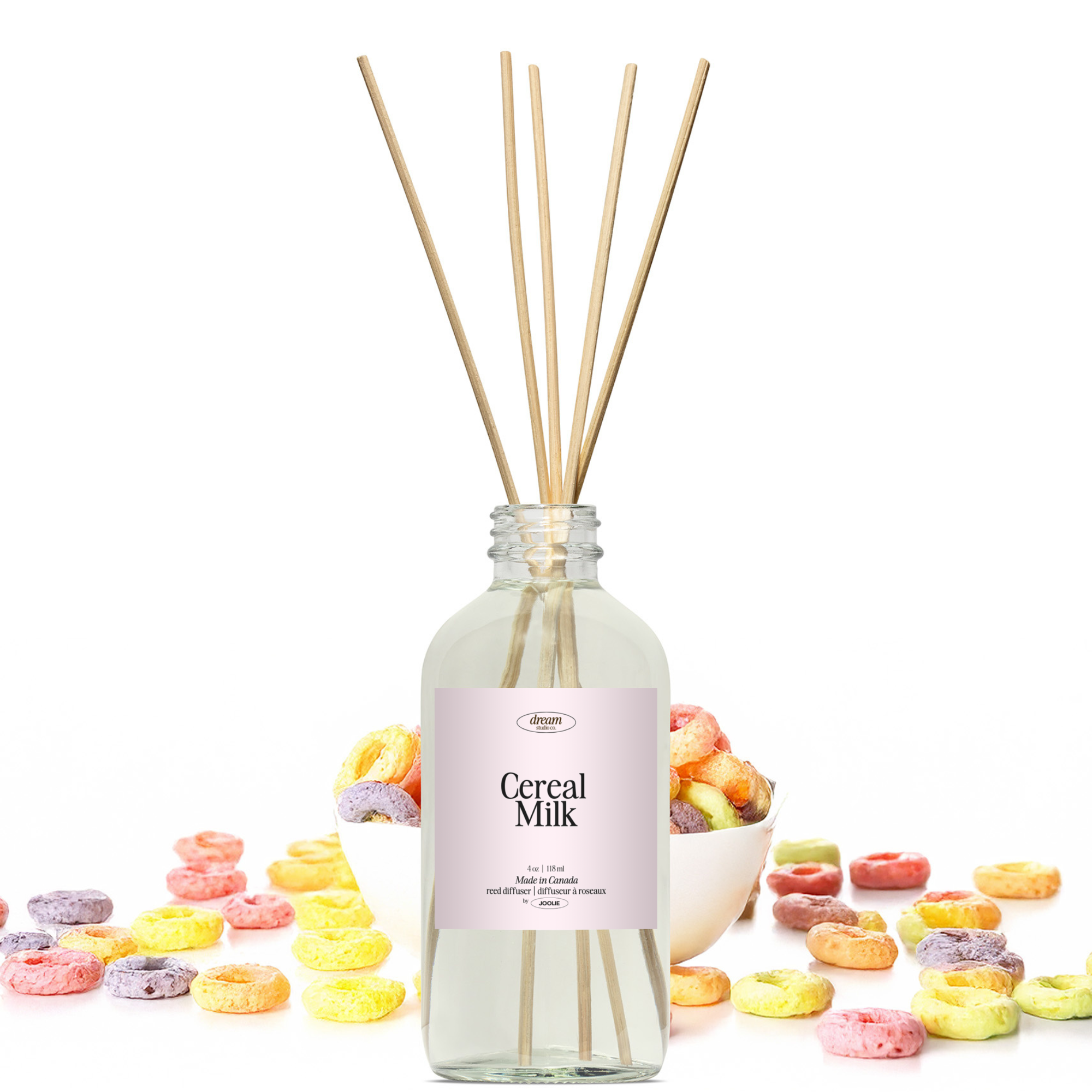 Cereal Milk Reed diffuser 4 oz Made in Canada fruity loops cereal scent
