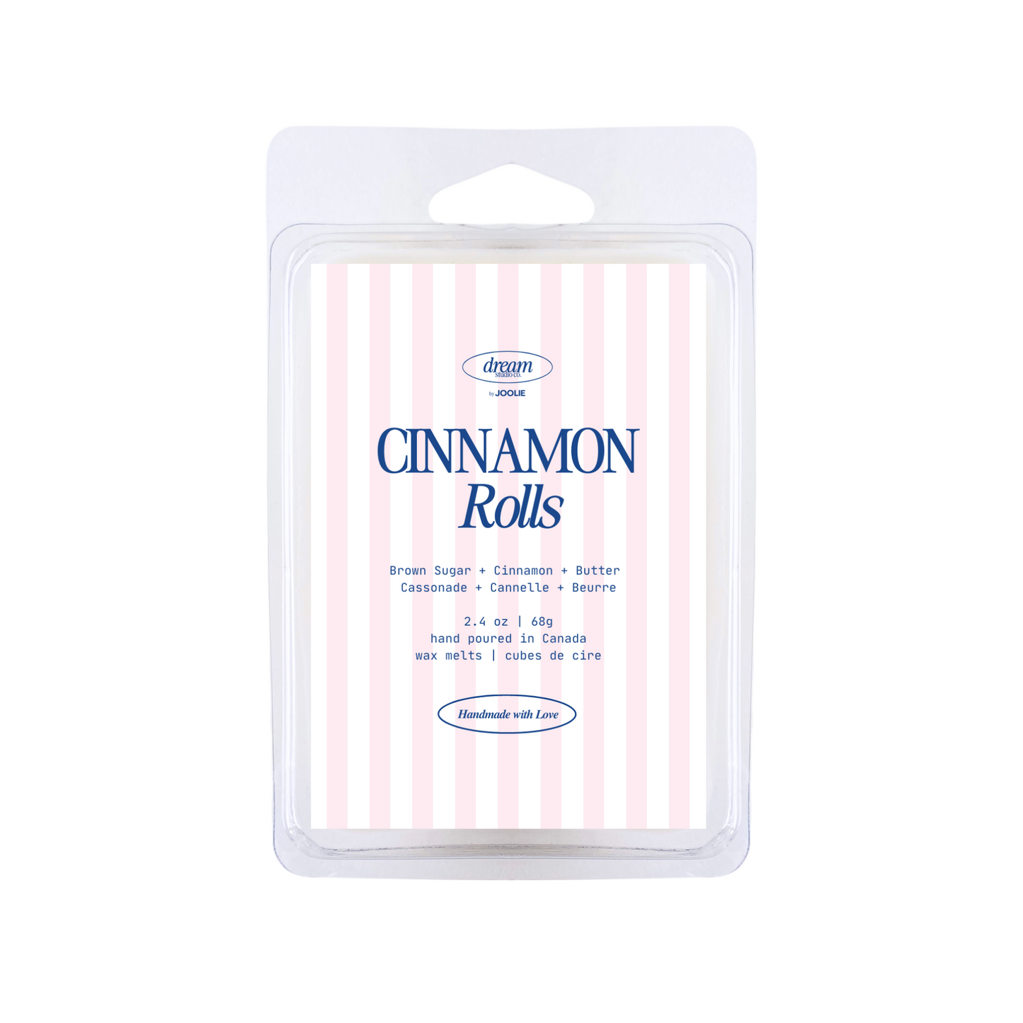 Cinnamon Rolls Wax Melts All Natural Soy Wax heart shaped Clamshells