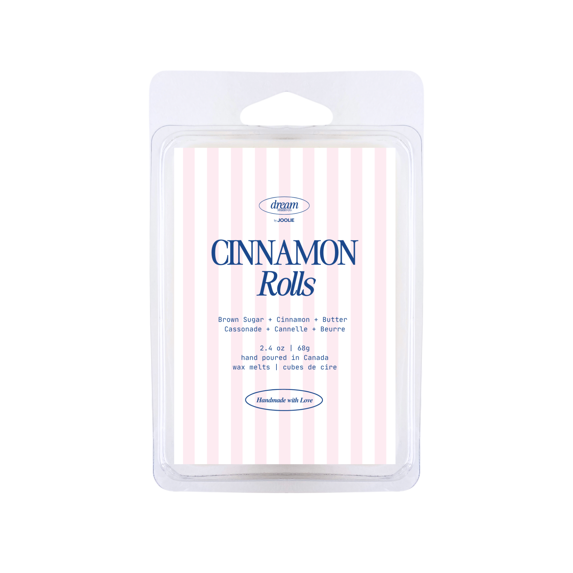 Cinnamon Rolls Wax Melts All Natural Soy Wax heart shaped Clamshells