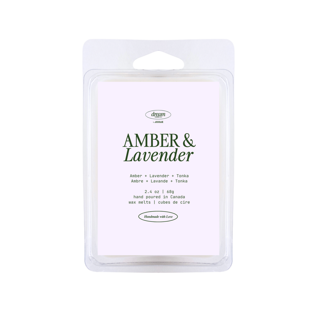 Amber & Lavender Wax Melts All Natural Soy Wax heart shaped Clamshells
