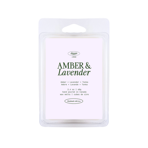 Amber & Lavender Wax Melts All Natural Soy Wax heart shaped Clamshells