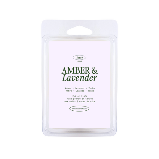 Amber & Lavender Wax Melts All Natural Soy Wax heart shaped Clamshells