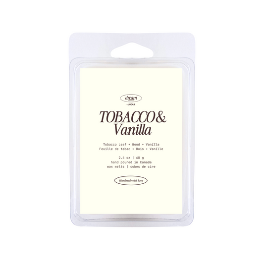 Tobacco & Vanilla Wax Melts Natural Soy Wax heart shaped Clamshells