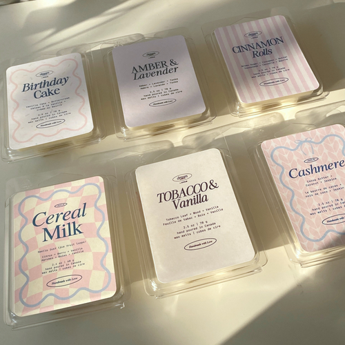 Birthday Cake Wax Melts All Natural Soy Wax heart shaped Clamshells