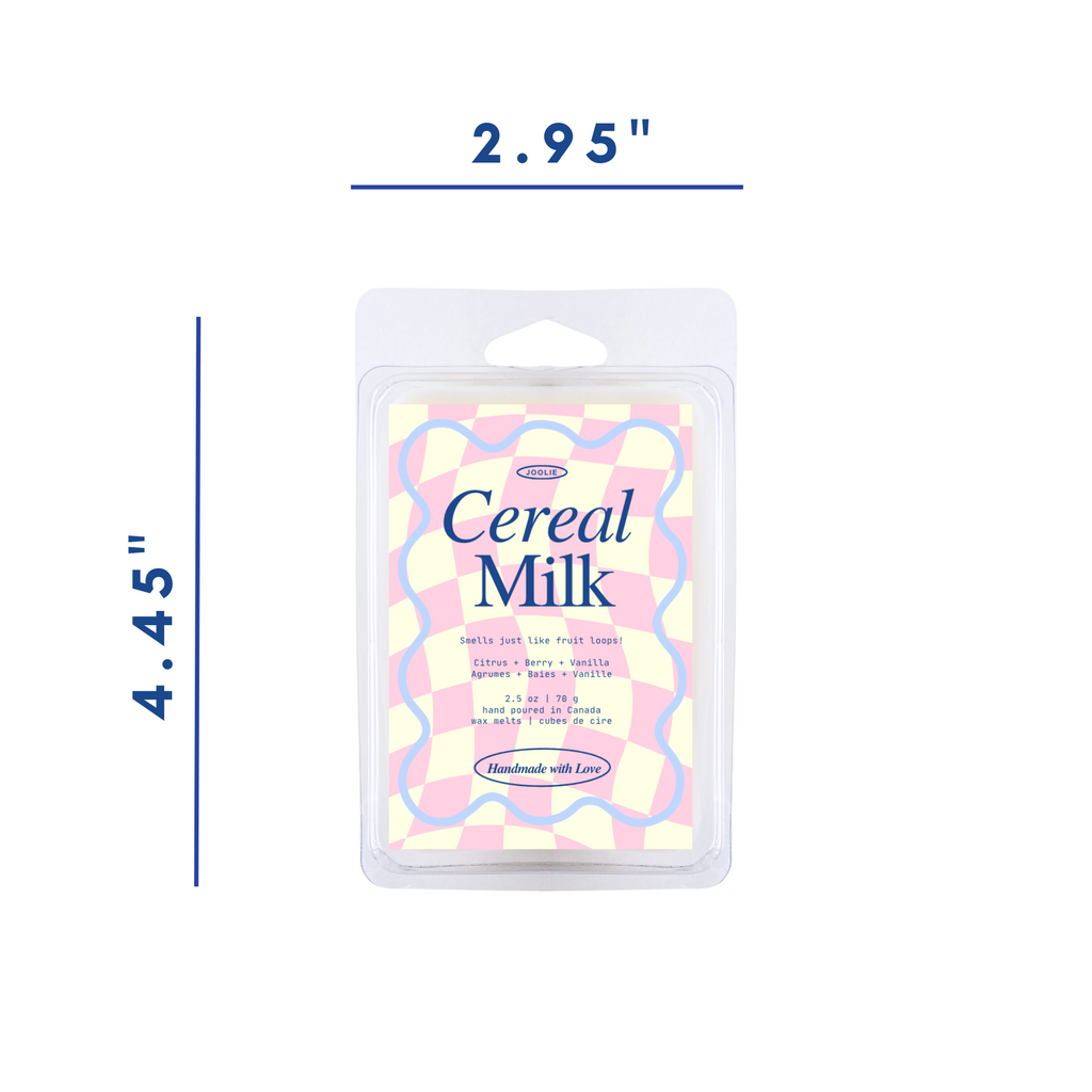 Cereal Milk Wax Melts made with Natural Soy Wax heart shaped Clamshells