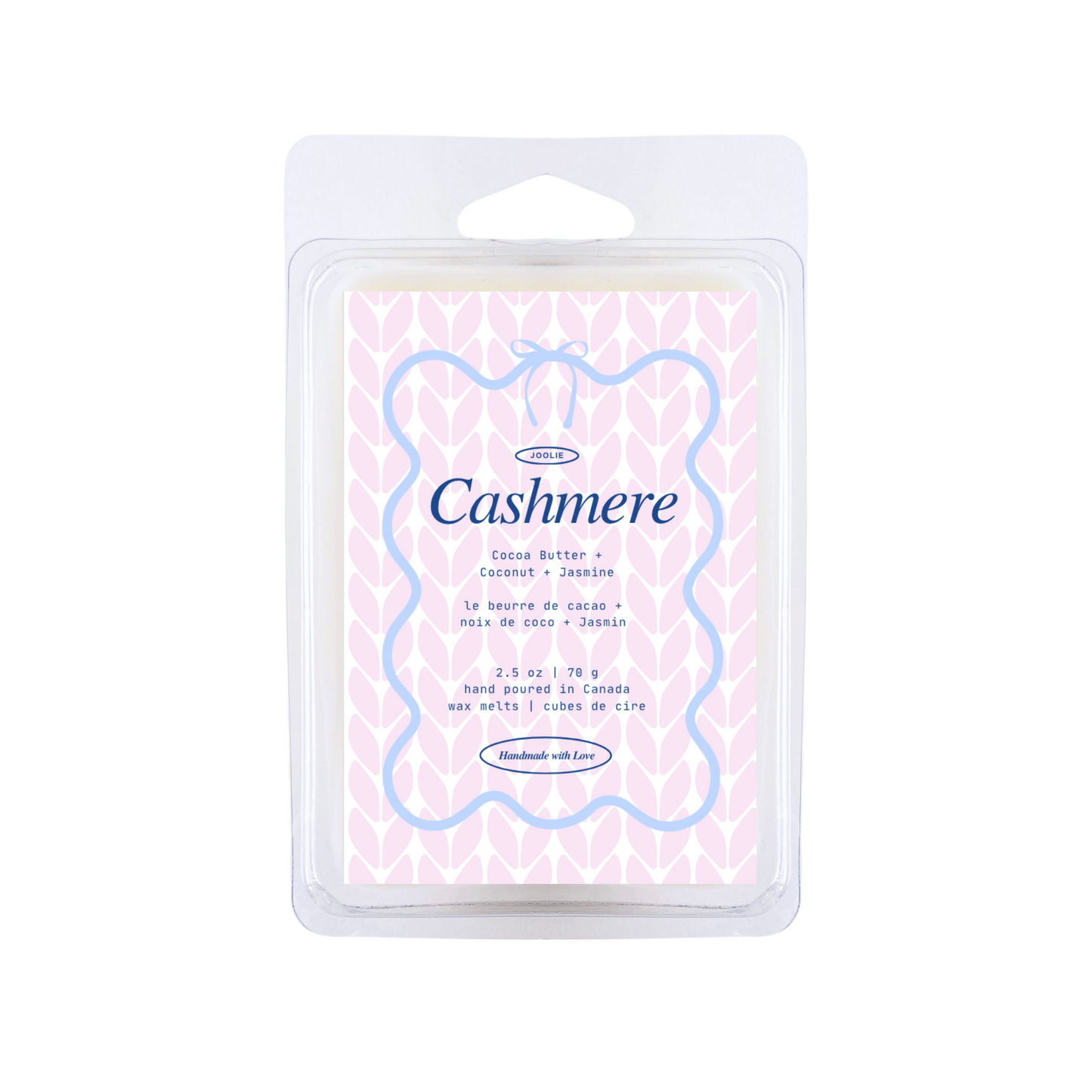 Cashmere Wax Melts Natural Soy Wax heart shaped Clamshells