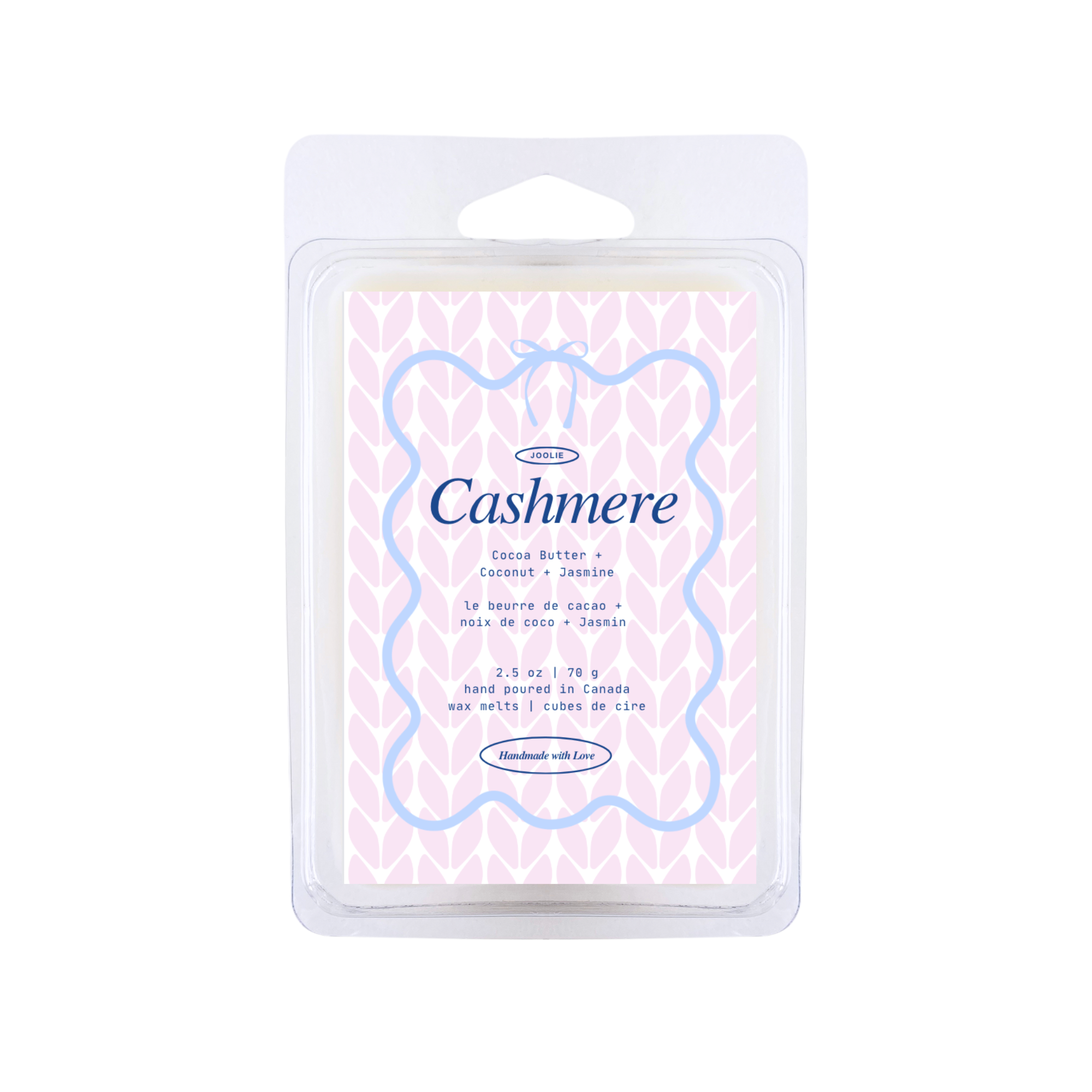 Cashmere Wax Melts Natural Soy Wax heart shaped Clamshells