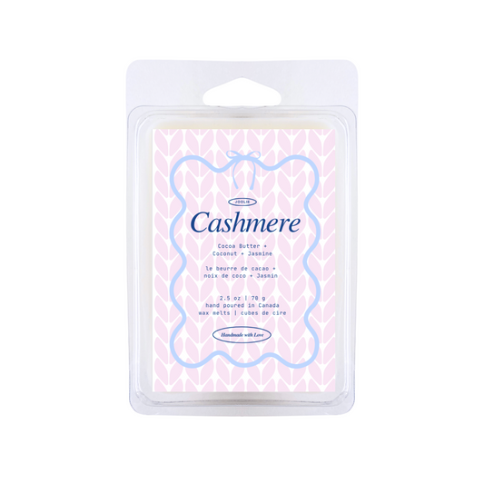 Cashmere Wax Melts Natural Soy Wax heart shaped Clamshells