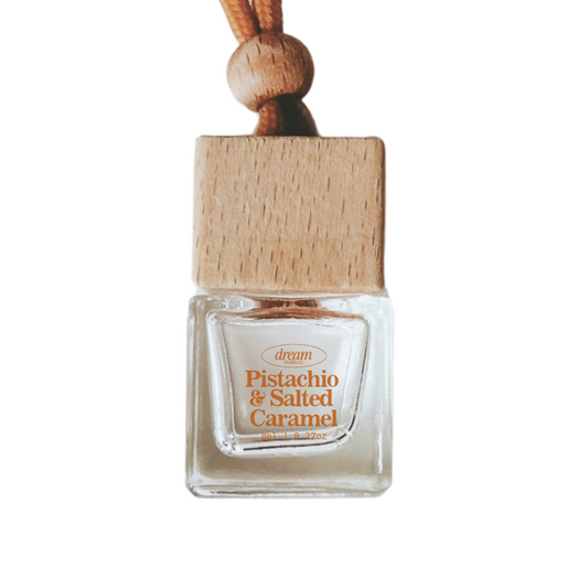 Dream Studio CO. by JOOLIE Pistachio & Salted Caramel hanging air freshener car diffuser 8ml Made in Canada | Scented Diffuser