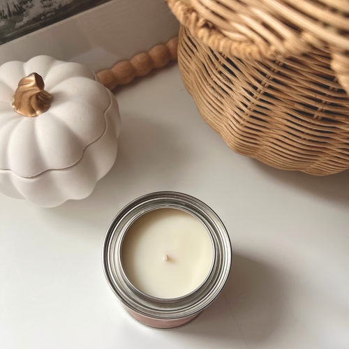 Apple Cider 7.5 oz Coconut Soy Wax Candle Paint Tin Candle