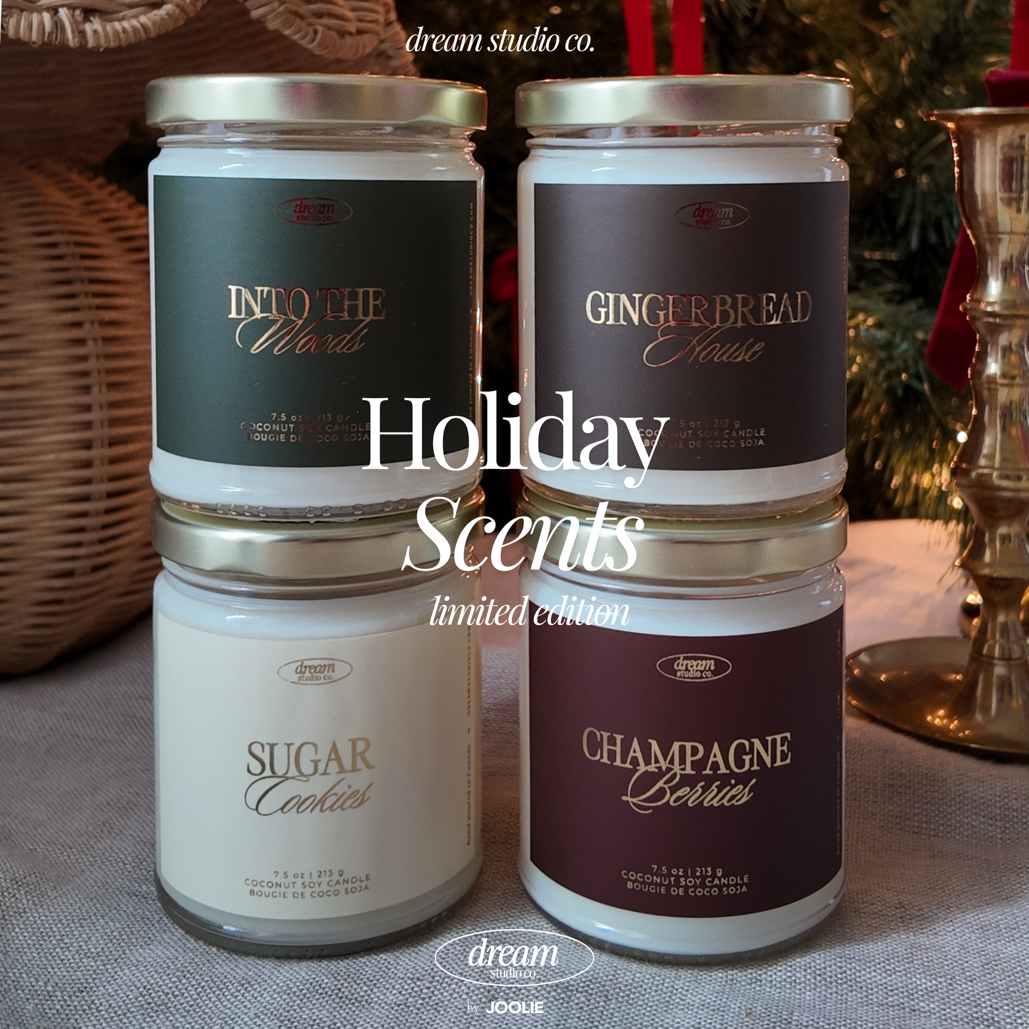 Champagne Berries 7.5 oz Coconut Soy Wax Candle Holiday Collection