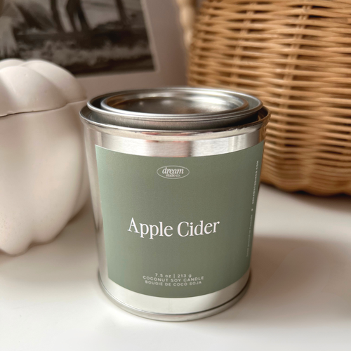 Apple Cider 7.5 oz Coconut Soy Wax Candle Paint Tin Candle