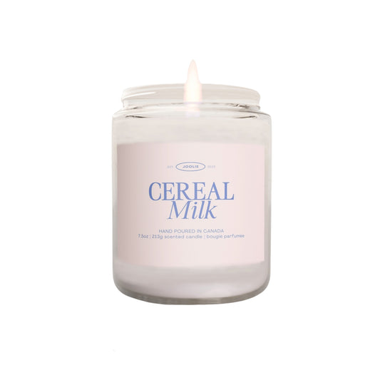 Cereal Milk Candle 7.5 oz Coconut Soy Wax Candle Demure Netural Label