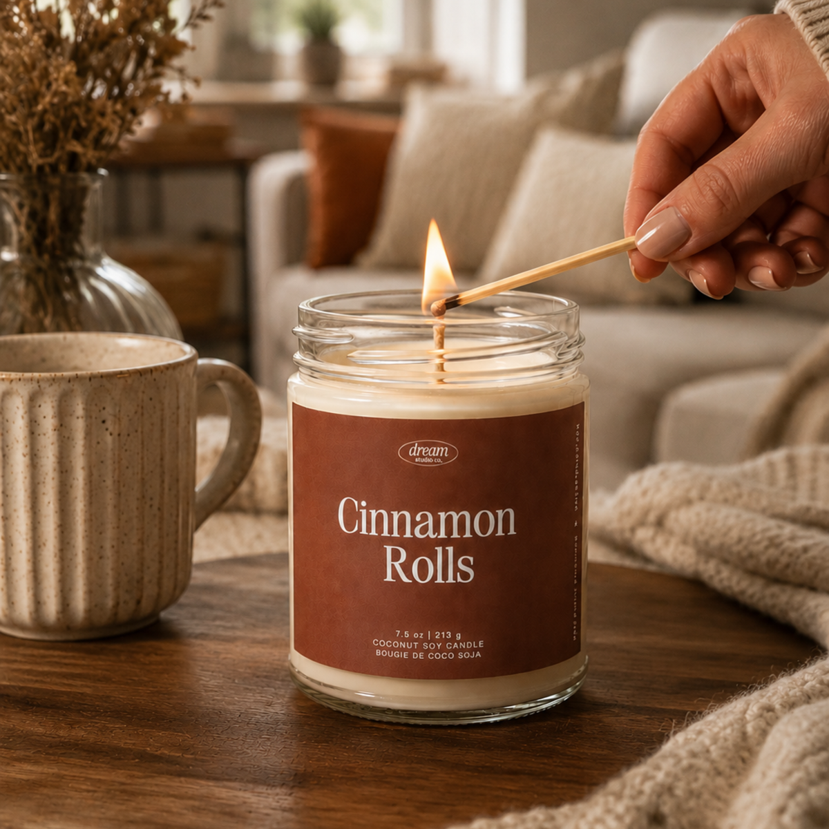 Cinnamon Rolls Coconut Soy Wax Candle