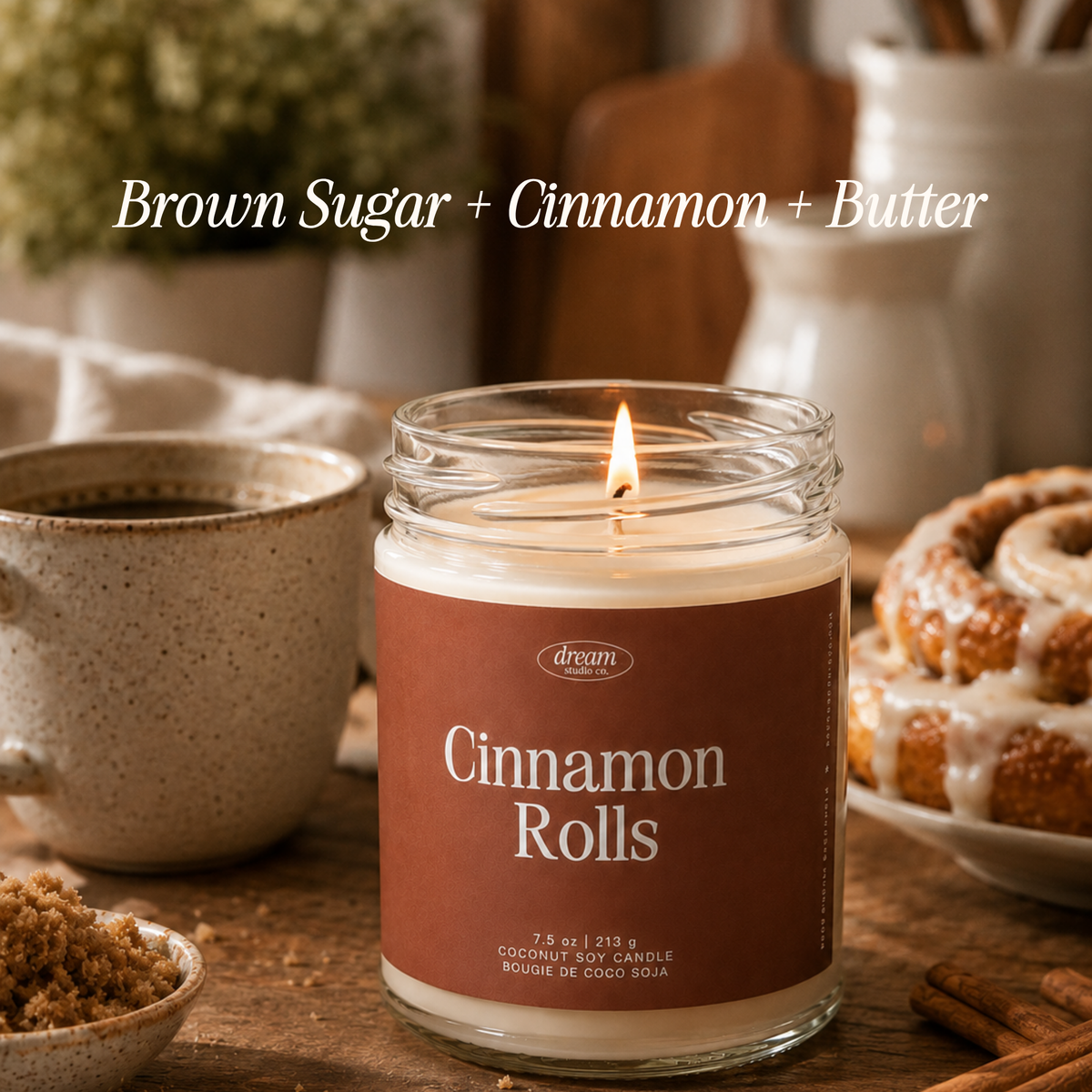 Cinnamon Rolls Coconut Soy Wax Candle