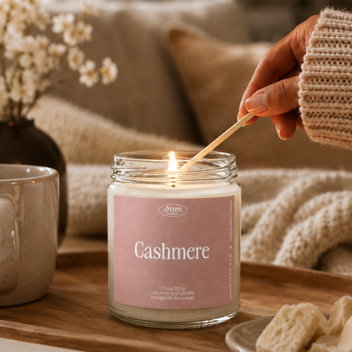 Cashmere 7.5 oz Coconut Soy Wax Candle