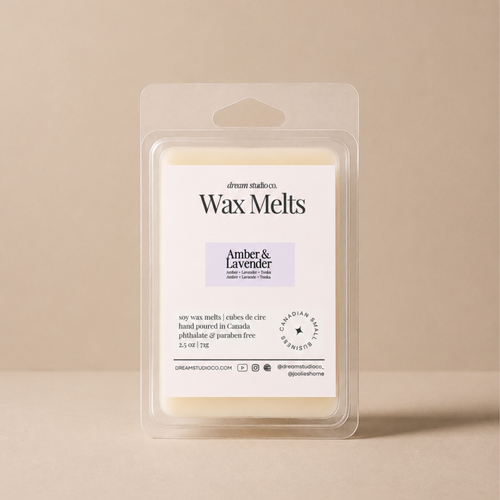 Amber & Lavender Wax Melts All Natural Soy Wax tarts Clamshells