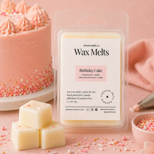 Birthday Cake Wax Melts Soy Wax Clamshells