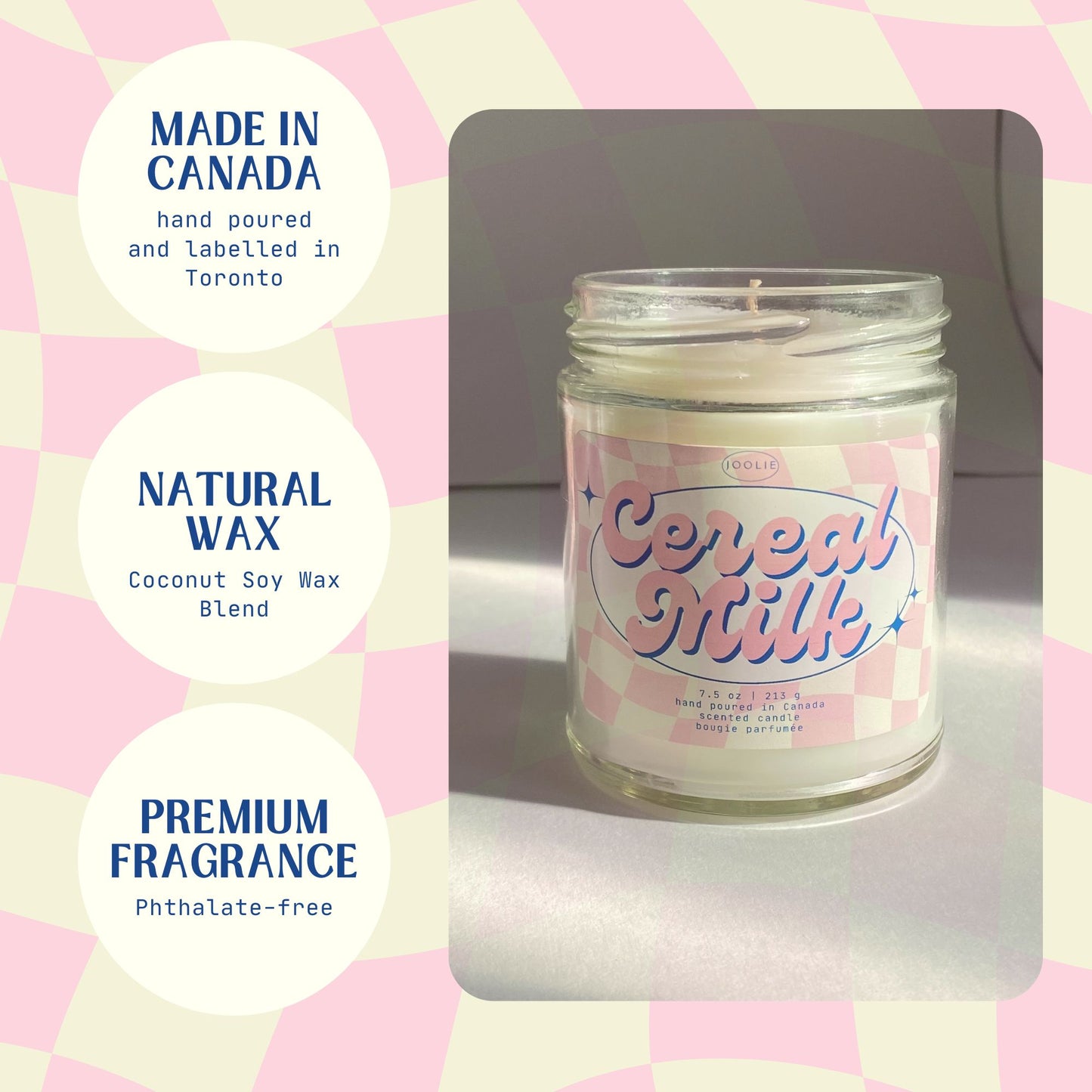 Cereal Milk Candle 7.5 oz Coconut Soy Wax Candle