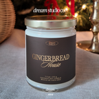 Gingerbread 8 oz Coconut Soy Wax Candle Holiday Collection