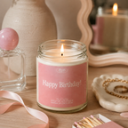 Happy Birthday Candle Birthday cake scented Coconut Soy Wax