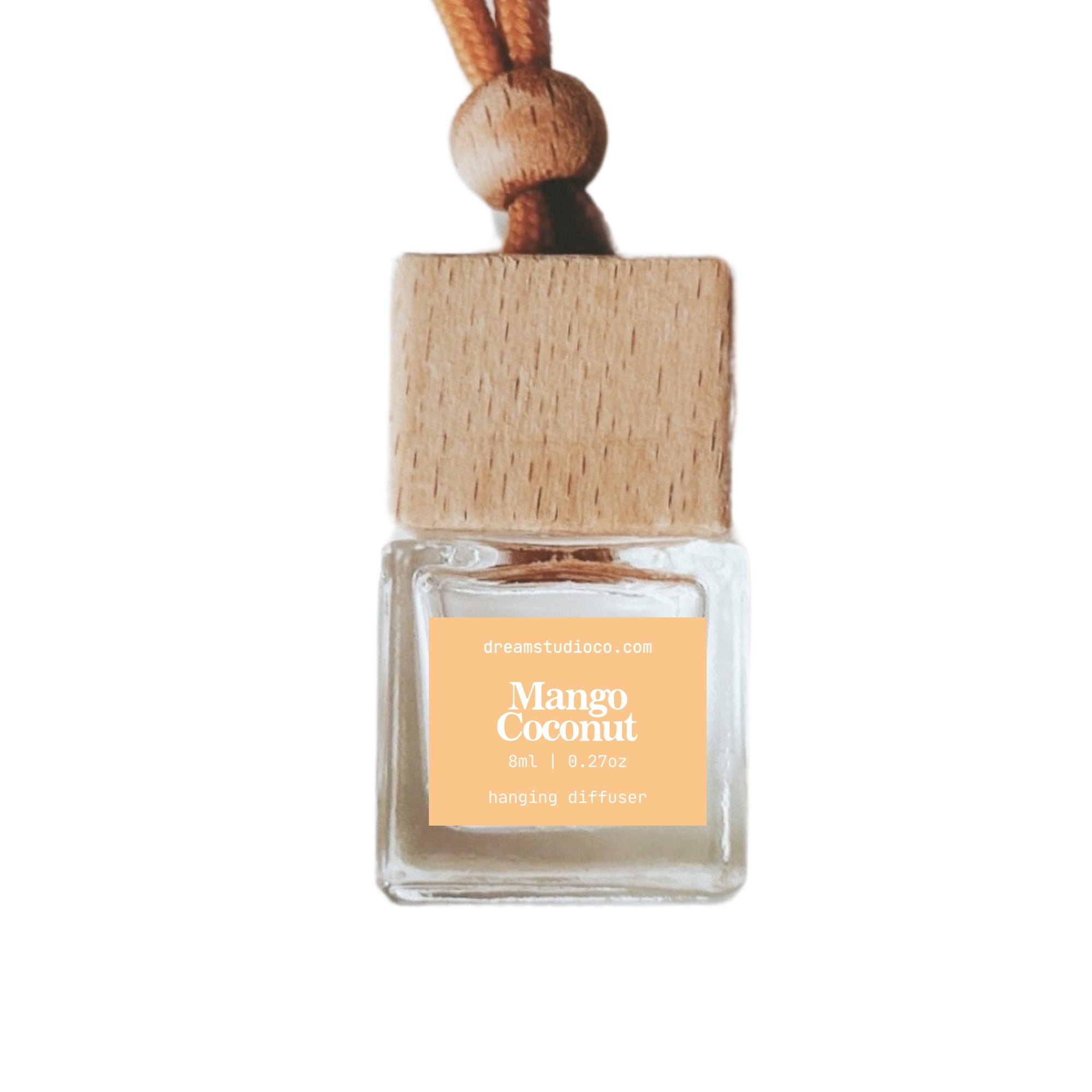 Mango Coconut hanging air freshener car diffuser 8ml Made in Canada phthalate and paraben free