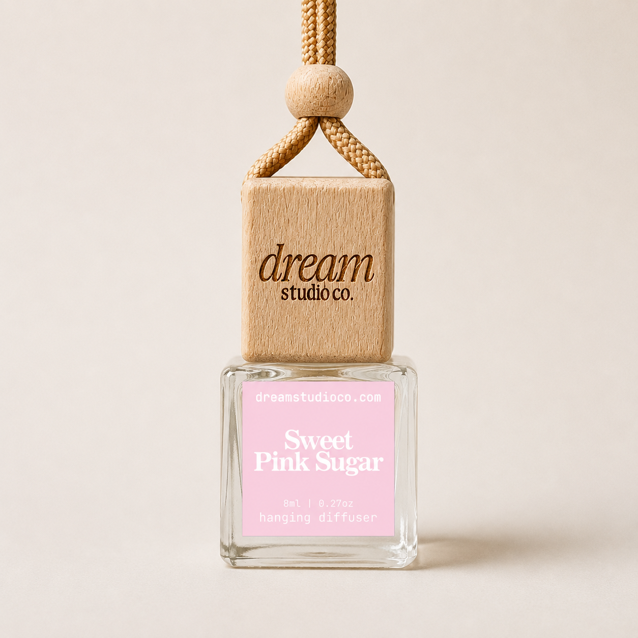 Sweet Pink Sugar hanging air freshener car diffuser