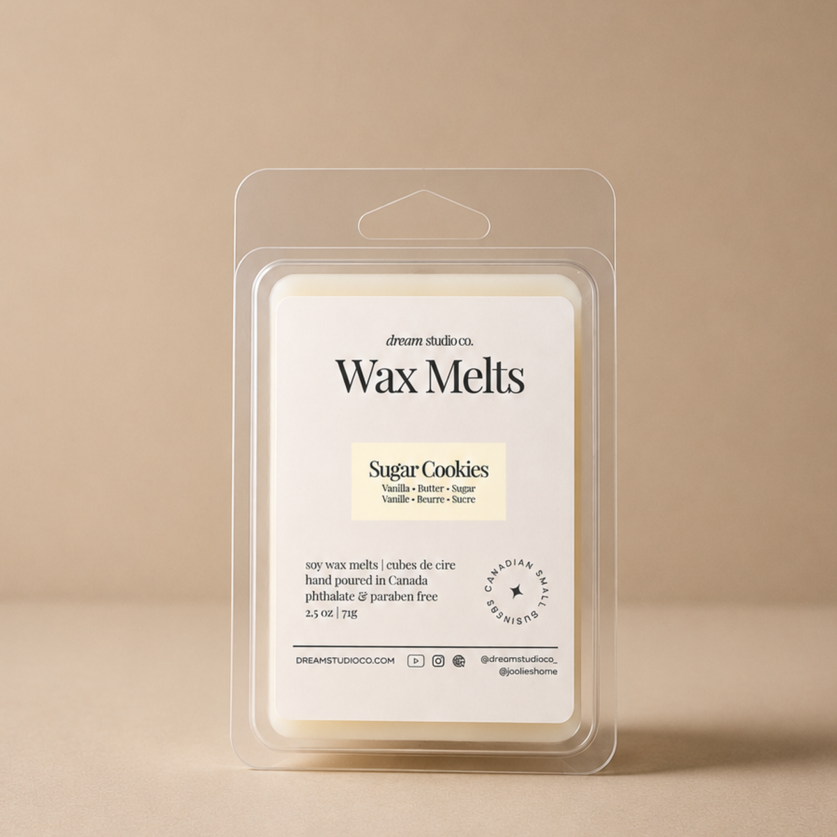 Sugar Cookies wax tarts Natural Soy Wax Melt Clamshell