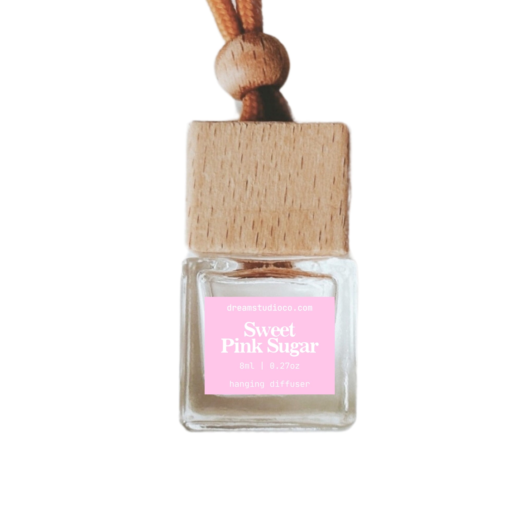 Sweet Pink Sugar hanging air freshener car diffuser 8ml Made in Canada phthalate and paraben free