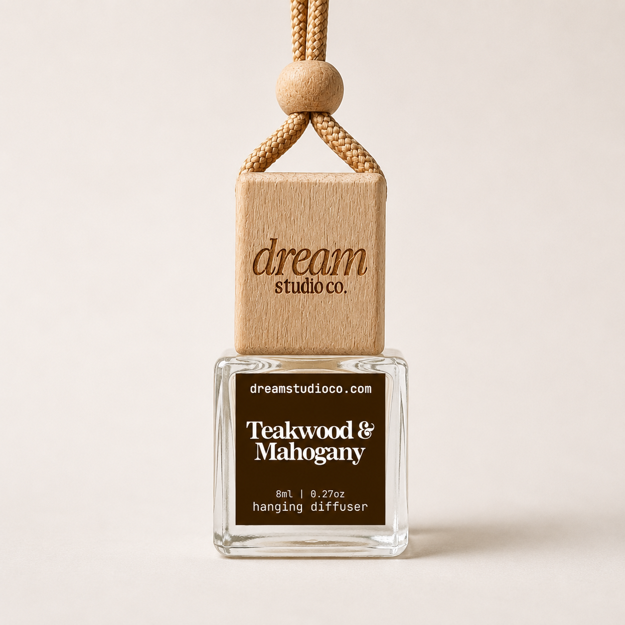 Teakwood & Mahogany hanging air freshener car diffuser