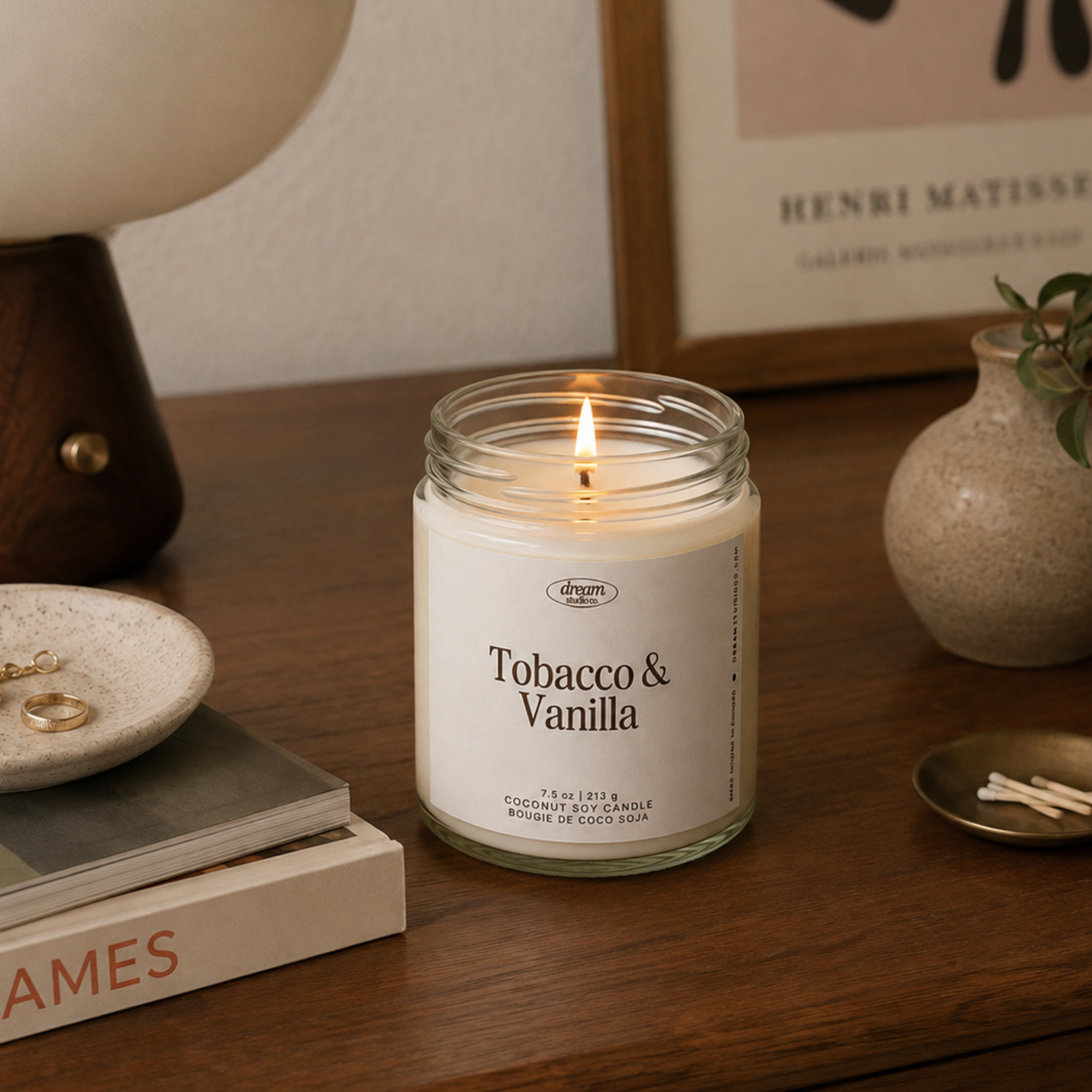 Tobacco & Vanilla Coconut Soy Wax Candle