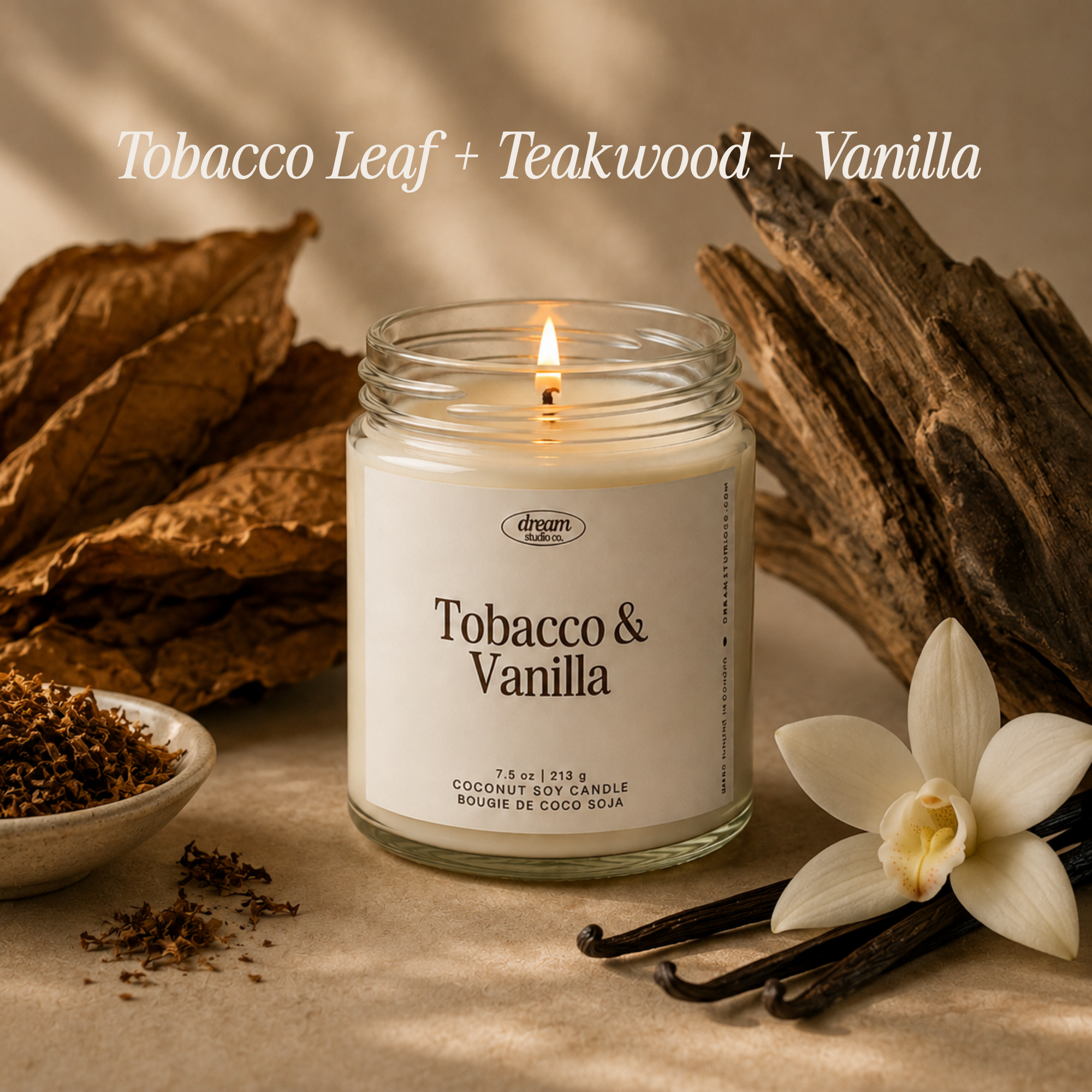 Tobacco & Vanilla Coconut Soy Wax Candle