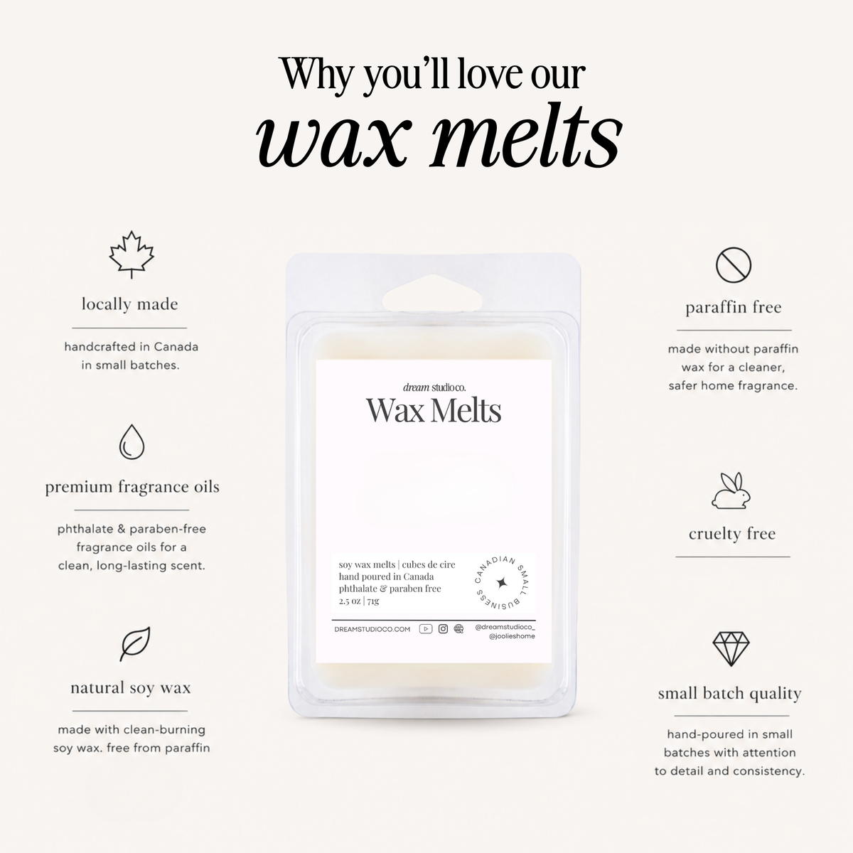 Sweet Espresso Wax Melts Natural Soy Wax tarts Clamshells