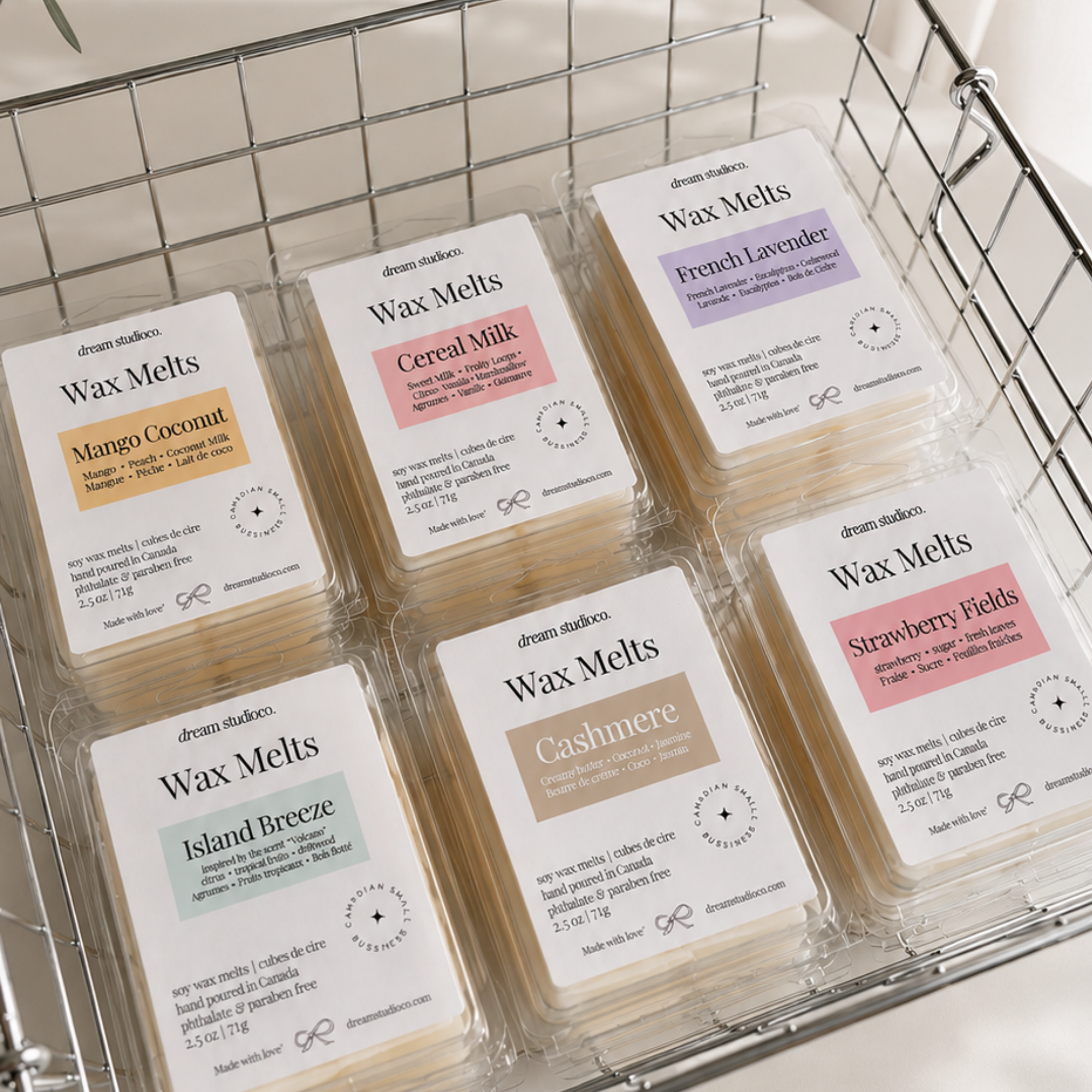 Tobacco & Vanilla Wax Melts Natural Soy Wax Clamshells