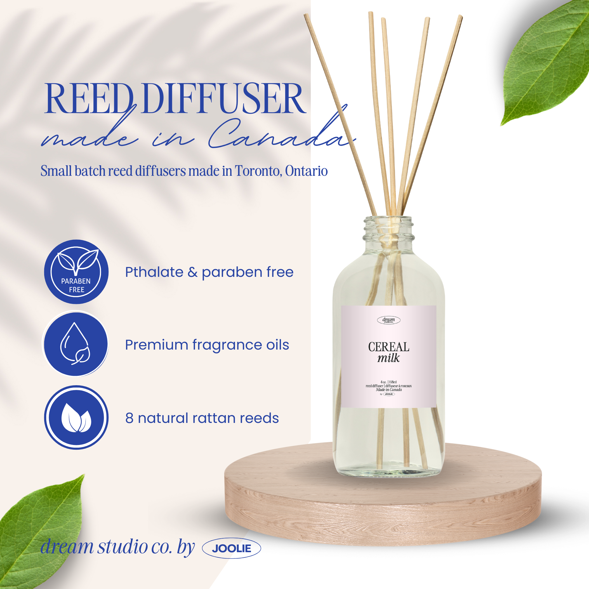 Cereal Milk Reed diffuser 4 oz Made in Canada fruity loops cereal scent